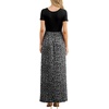 image:imageGRECERELLE Women Summer Casual Maxi Long Dress Short Sleeve Crew Neck with Pockets Size S3XLLeopard Print Black