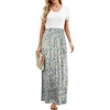 image:imageGRECERELLE Women Summer Casual Maxi Long Dress Short Sleeve Crew Neck with Pockets Size S3XLLily Green
