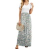 image:imageGRECERELLE Women Summer Casual Maxi Long Dress Short Sleeve Crew Neck with Pockets Size S3XLLily Green