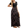 image:imageGRECERELLE Women Summer Casual Maxi Long Dress Short Sleeve Crew Neck with Pockets Size S3XLMantian March Red