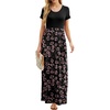 image:imageGRECERELLE Women Summer Casual Maxi Long Dress Short Sleeve Crew Neck with Pockets Size S3XLMantian March Red
