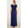 image:imageGRECERELLE Women Summer Casual Maxi Long Dress Short Sleeve Crew Neck with Pockets Size S3XLNavy Blue