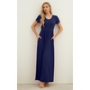 image:imageGRECERELLE Women Summer Casual Maxi Long Dress Short Sleeve Crew Neck with Pockets Size S3XLNavy Blue
