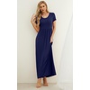 image:imageGRECERELLE Women Summer Casual Maxi Long Dress Short Sleeve Crew Neck with Pockets Size S3XLNavy Blue
