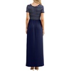 image:imageGRECERELLE Women Summer Casual Maxi Long Dress Short Sleeve Crew Neck with Pockets Size S3XLNavy Striped