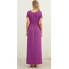image:imageGRECERELLE Women Summer Casual Maxi Long Dress Short Sleeve Crew Neck with Pockets Size S3XLRose Purple