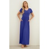 image:imageGRECERELLE Women Summer Casual Maxi Long Dress Short Sleeve Crew Neck with Pockets Size S3XLRoyal Blue