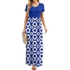 image:imageGRECERELLE Women Summer Casual Maxi Long Dress Short Sleeve Crew Neck with Pockets Size S3XLRoyal Blue Floral