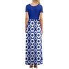 image:imageGRECERELLE Women Summer Casual Maxi Long Dress Short Sleeve Crew Neck with Pockets Size S3XLRoyal Blue Floral
