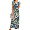 image:imageGRECERELLE Women Summer Casual Maxi Long Dress Short Sleeve Crew Neck with Pockets Size S3XLWhite Monotherapy