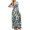 image:imageGRECERELLE Women Summer Casual Maxi Long Dress Short Sleeve Crew Neck with Pockets Size S3XLWhite Monotherapy