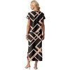 image:imageGRECERELLE Women Summer Casual WrinkleFree 2 Piece Sets Round Neck Top amp Elastic Waist Maxi Side Slit Skirt with PocketsBlack Rectangle