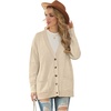 image:imageGRECERELLE Womens 2025 Fall Cardigan Sweaters Oversized Open Front Button Knit Outwear Coats with PocketsApricot