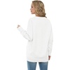 image:imageGRECERELLE Womens 2025 Fall Cardigan Sweaters Oversized Open Front Button Knit Outwear Coats with PocketsWhite