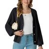 image:imageGRECERELLE Womens 2026 Fall Chunky Knit Cardigan SweaterAblack