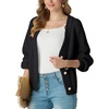 image:imageGRECERELLE Womens 2026 Fall Chunky Knit Cardigan SweaterAblack