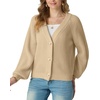 image:imageGRECERELLE Womens 2026 Fall Chunky Knit Cardigan SweaterApricot
