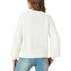 image:imageGRECERELLE Womens 2026 Fall Chunky Knit Cardigan SweaterBeige White