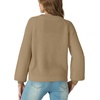 image:imageGRECERELLE Womens 2026 Fall Chunky Knit Cardigan SweaterKhaki