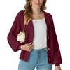 image:imageGRECERELLE Womens 2026 Fall Chunky Knit Cardigan SweaterWine Red