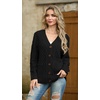 image:imageGRECERELLE Womens Cable Chunky Knit Cardigan Sweater with PocketsAblack