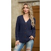 image:imageGRECERELLE Womens Cable Chunky Knit Cardigan Sweater with PocketsAnavy Blue