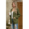 image:imageGRECERELLE Womens Cable Chunky Knit Cardigan Sweater with PocketsArmy Green