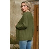 image:imageGRECERELLE Womens Cable Chunky Knit Cardigan Sweater with PocketsArmy Green