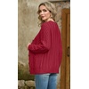 image:imageGRECERELLE Womens Cable Chunky Knit Cardigan Sweater with PocketsBrick Red