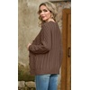 image:imageGRECERELLE Womens Cable Chunky Knit Cardigan Sweater with PocketsBritish Tan
