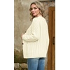 image:imageGRECERELLE Womens Cable Chunky Knit Cardigan Sweater with PocketsCreamy White