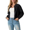 image:imageGRECERELLE Womens Cardigan Sweater Open Front Long Sleeve Crew Neck Button Down Knit Casual Jacket S2XL