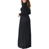 image:imageGRECERELLE Womens Casual Long Sleeve Maxi Dresses with Pockets Crew Neck Soft Stretchy Flowy Fall Dress for Work ChurchAblack