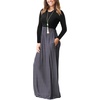 image:imageGRECERELLE Womens Casual Long Sleeve Maxi Dresses with Pockets Crew Neck Soft Stretchy Flowy Fall Dress for Work ChurchBlack Wh Houndstooth