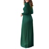 image:imageGRECERELLE Womens Casual Long Sleeve Maxi Dresses with Pockets Crew Neck Soft Stretchy Flowy Fall Dress for Work ChurchDark Green