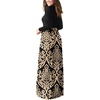 image:imageGRECERELLE Womens Casual Long Sleeve Maxi Dresses with Pockets Crew Neck Soft Stretchy Flowy Fall Dress for Work ChurchFlowers Khaki