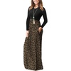 image:imageGRECERELLE Womens Casual Long Sleeve Maxi Dresses with Pockets Crew Neck Soft Stretchy Flowy Fall Dress for Work ChurchLd Dark Khaki