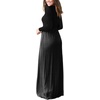 image:imageGRECERELLE Womens Casual Long Sleeve Maxi Dresses with Pockets Crew Neck Soft Stretchy Flowy Fall Dress for Work ChurchLittle Pd Black