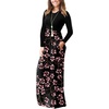 image:imageGRECERELLE Womens Casual Long Sleeve Maxi Dresses with Pockets Crew Neck Soft Stretchy Flowy Fall Dress for Work ChurchMantian March Red