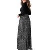image:imageGRECERELLE Womens Casual Long Sleeve Maxi Dresses with Pockets Crew Neck Soft Stretchy Flowy Fall Dress for Work ChurchPj Ld Black