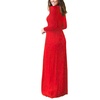 image:imageGRECERELLE Womens Casual Long Sleeve Maxi Dresses with Pockets Crew Neck Soft Stretchy Flowy Fall Dress for Work ChurchRed