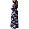 image:imageGRECERELLE Womens Casual Long Sleeve Maxi Dresses with Pockets Crew Neck Soft Stretchy Flowy Fall Dress for Work ChurchRose Navy