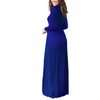 image:imageGRECERELLE Womens Casual Long Sleeve Maxi Dresses with Pockets Crew Neck Soft Stretchy Flowy Fall Dress for Work ChurchRoyal Blue