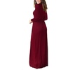 image:imageGRECERELLE Womens Casual Long Sleeve Maxi Dresses with Pockets Crew Neck Soft Stretchy Flowy Fall Dress for Work ChurchWine Red