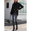 image:imageGRECERELLE Womens Fall Chunky Turtleneck Long Sleeve Asymmetric Hem Loose Knit Pullover Sweaters Tops S2XL02 Black