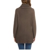 image:imageGRECERELLE Womens Fall Chunky Turtleneck Long Sleeve Asymmetric Hem Loose Knit Pullover Sweaters Tops S2XL03 Dark Khaki