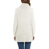 image:imageGRECERELLE Womens Fall Chunky Turtleneck Long Sleeve Asymmetric Hem Loose Knit Pullover Sweaters Tops S2XL04 White