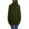 image:imageGRECERELLE Womens Fall Chunky Turtleneck Long Sleeve Asymmetric Hem Loose Knit Pullover Sweaters Tops S2XL06 Army Green