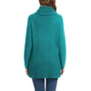 image:imageGRECERELLE Womens Fall Chunky Turtleneck Long Sleeve Asymmetric Hem Loose Knit Pullover Sweaters Tops S2XL09 Aicd Blue