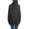 image:imageGRECERELLE Womens Fall Chunky Turtleneck Long Sleeve Asymmetric Hem Loose Knit Pullover Sweaters Tops S2XL10 Dark Gray